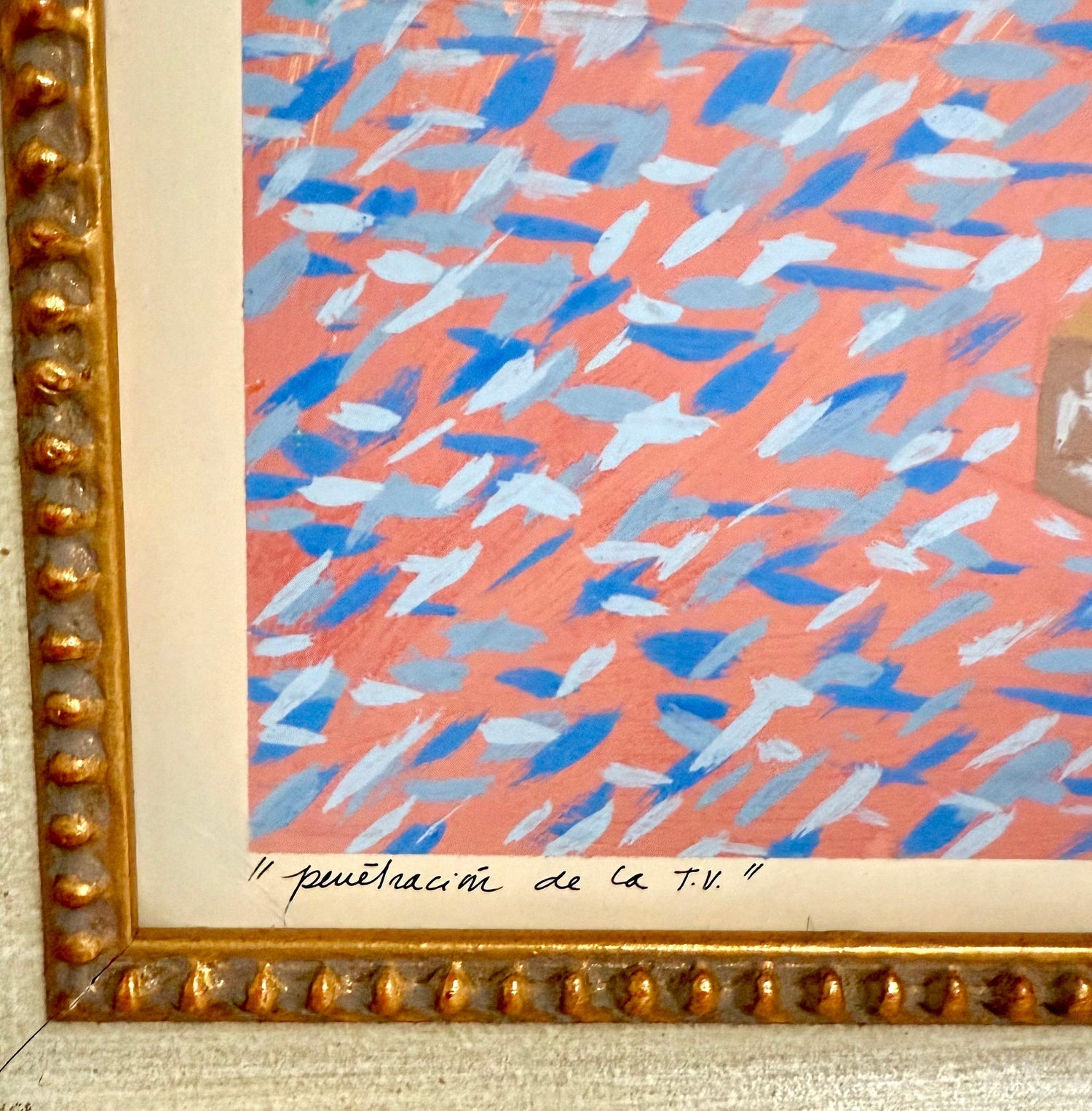 1985 Graffiti Artist TV Painting Bold Colorful New Wave NYC Panama Tabo Toral
