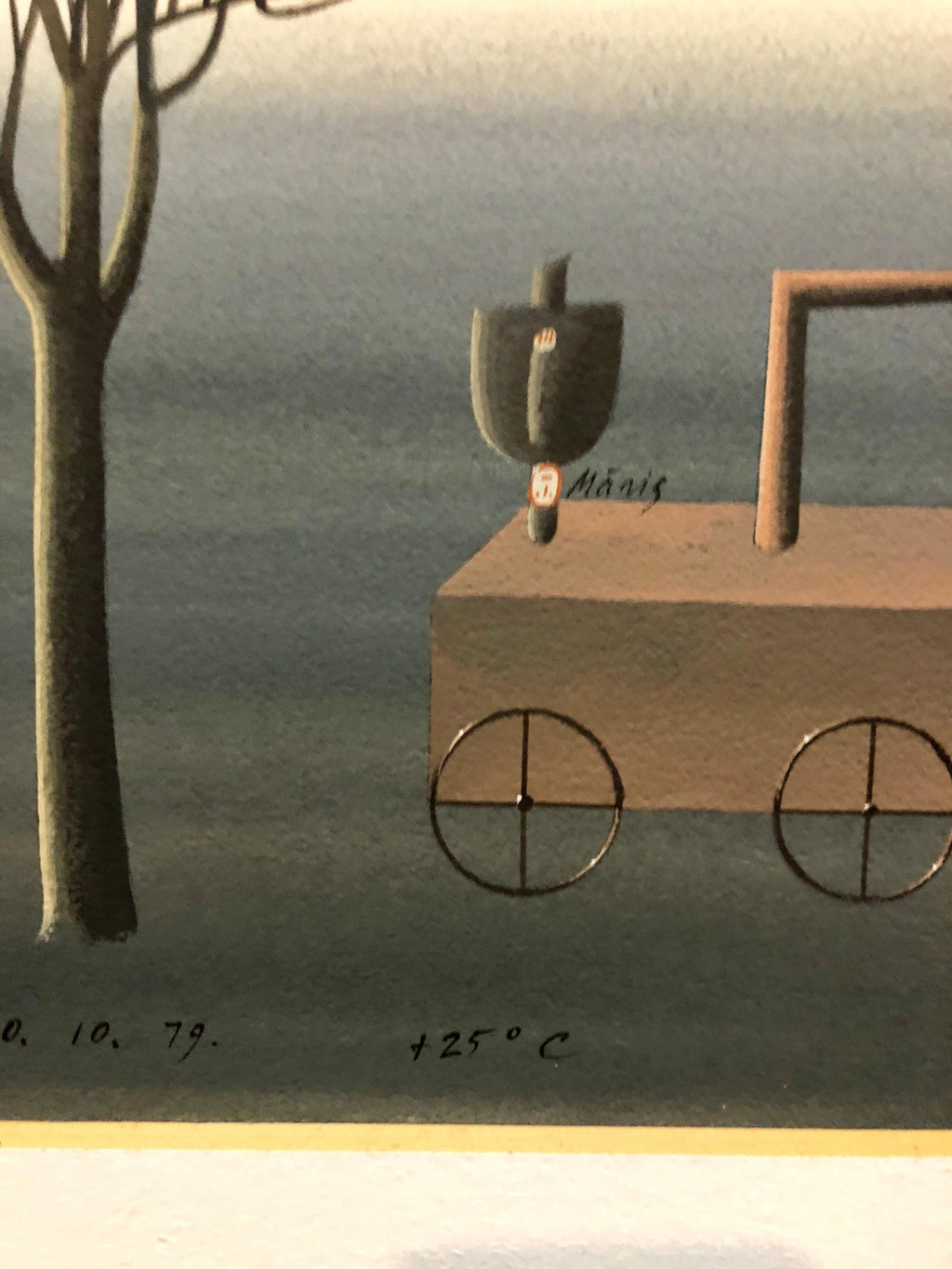 Latvian Israeli Surreal Gouache Illustration Art Painting Tel Aviv
