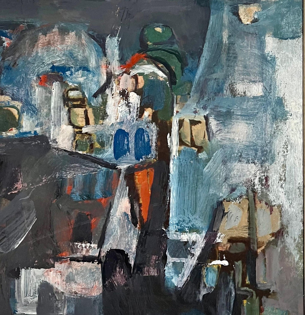 Polish Israeli Abstract Vibrant Cityscape Tel Aviv Modernist Painting Mairovich
