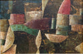 1960s Italian Futurist Abstract Oil Painting