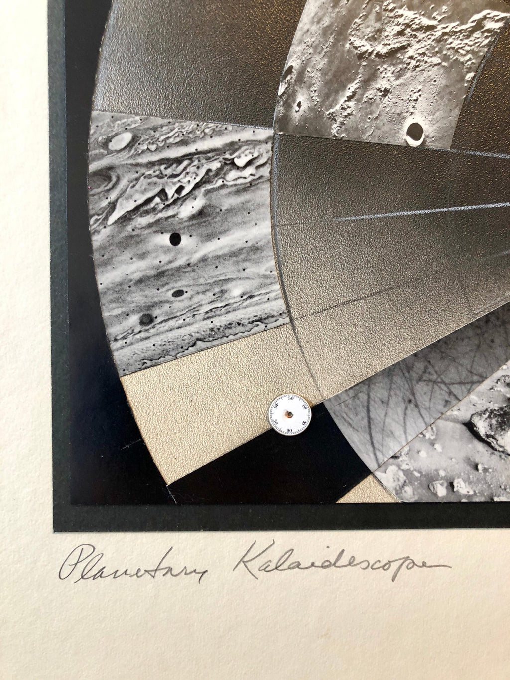 Planetary Kaleidoscope, Photo Mosaic Collage Space Photograph, Feminist Aviator
