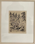 1920 German Expressionist Figurative Lithograph "The Forest" Paul Kleinschmidt
