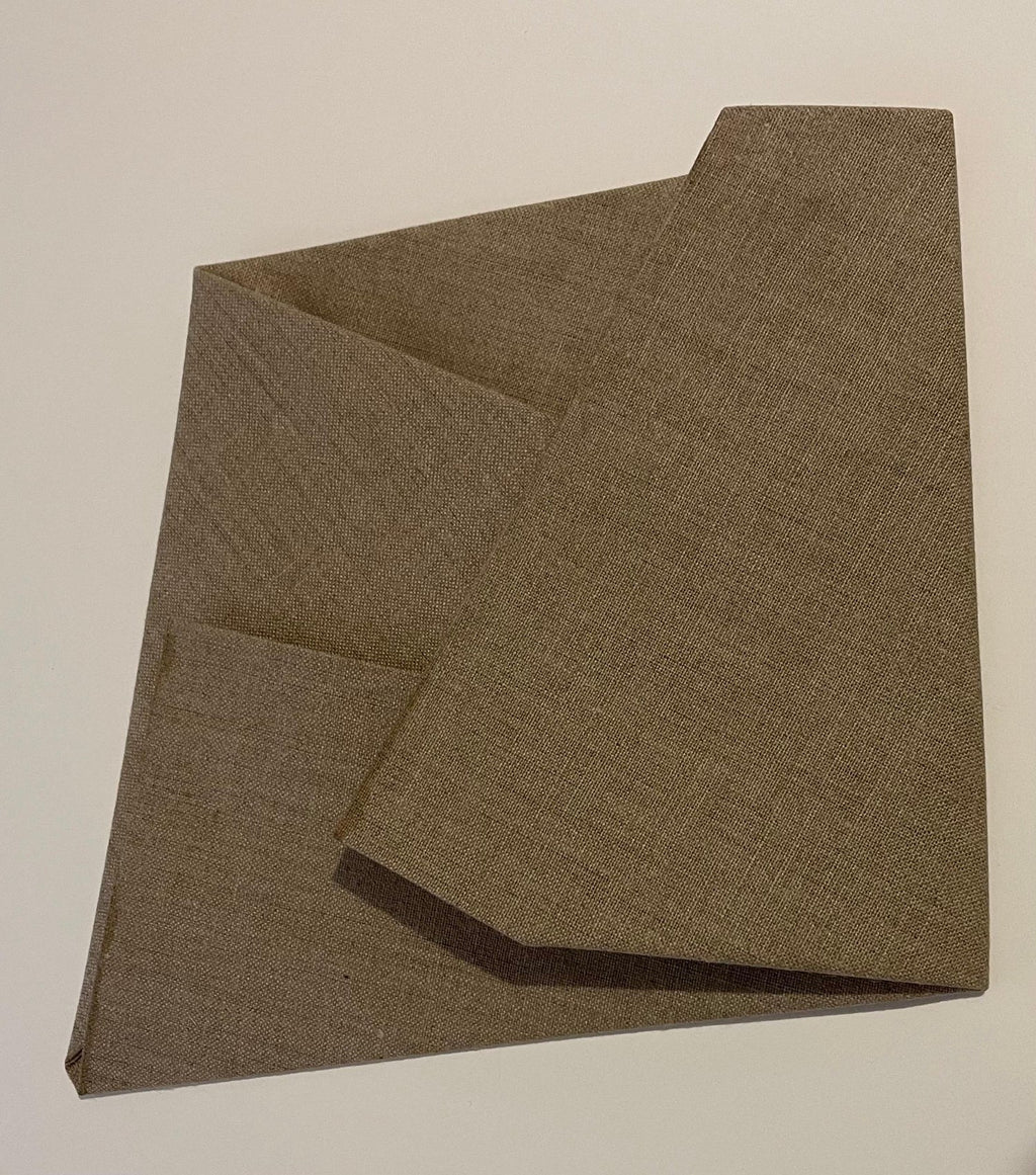 Sebastien de Ganay Folded Linen Abstract Minimalist Unique Sculpture Fabric Wire