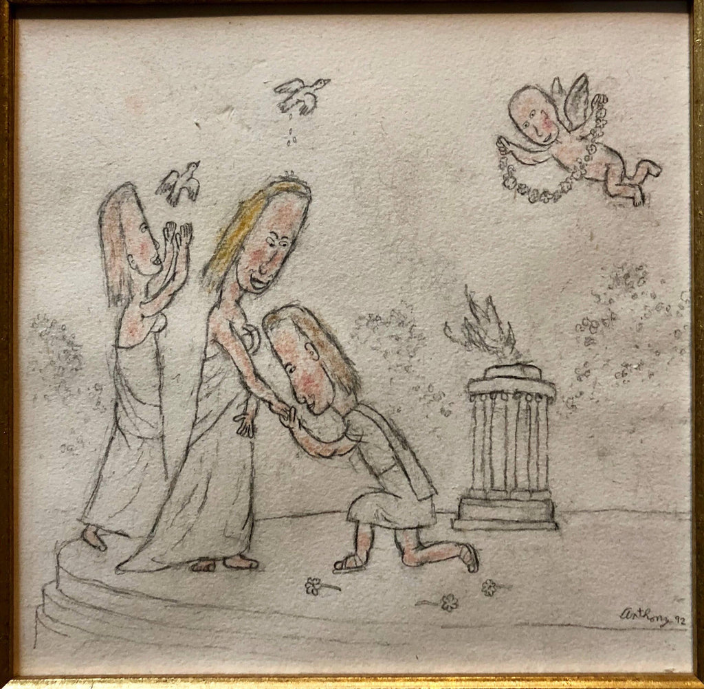 William Anthony 1992 Caricature Drawing Will You Marry Me?