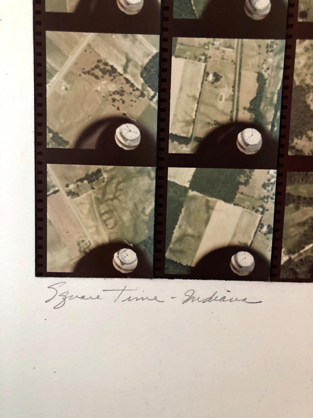 1979 Square Time Indiana, Photo Mosaic Collage Aerial Photograph, Female Aviator