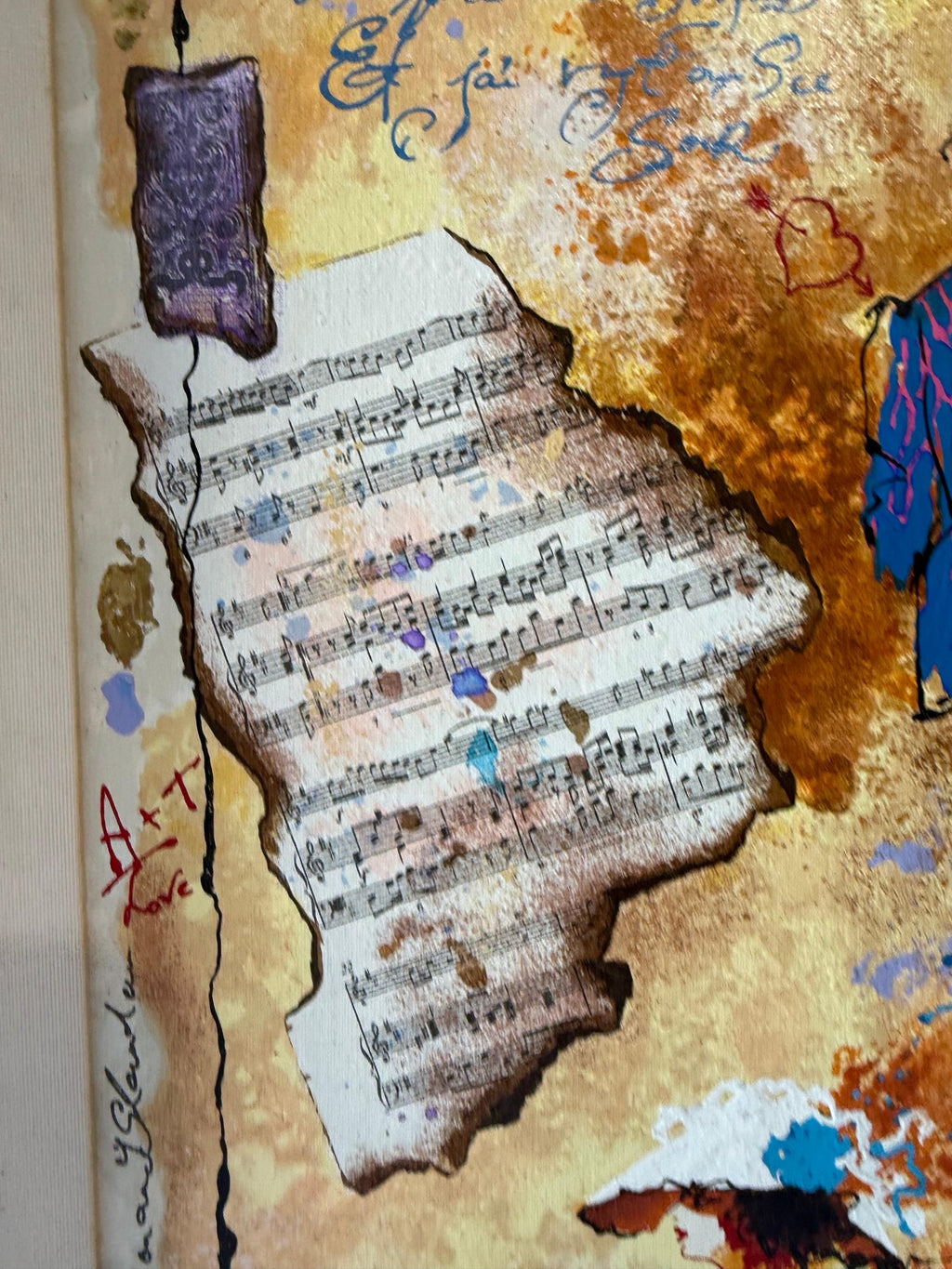 Silkscreen on Canvas Musical Belle Epoque Composition Alexander & Wissotzky