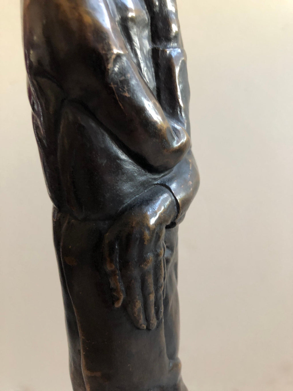 Art Deco Expressionist Bronze Judaica Rabbi Sculpture Los Angeles Modernist