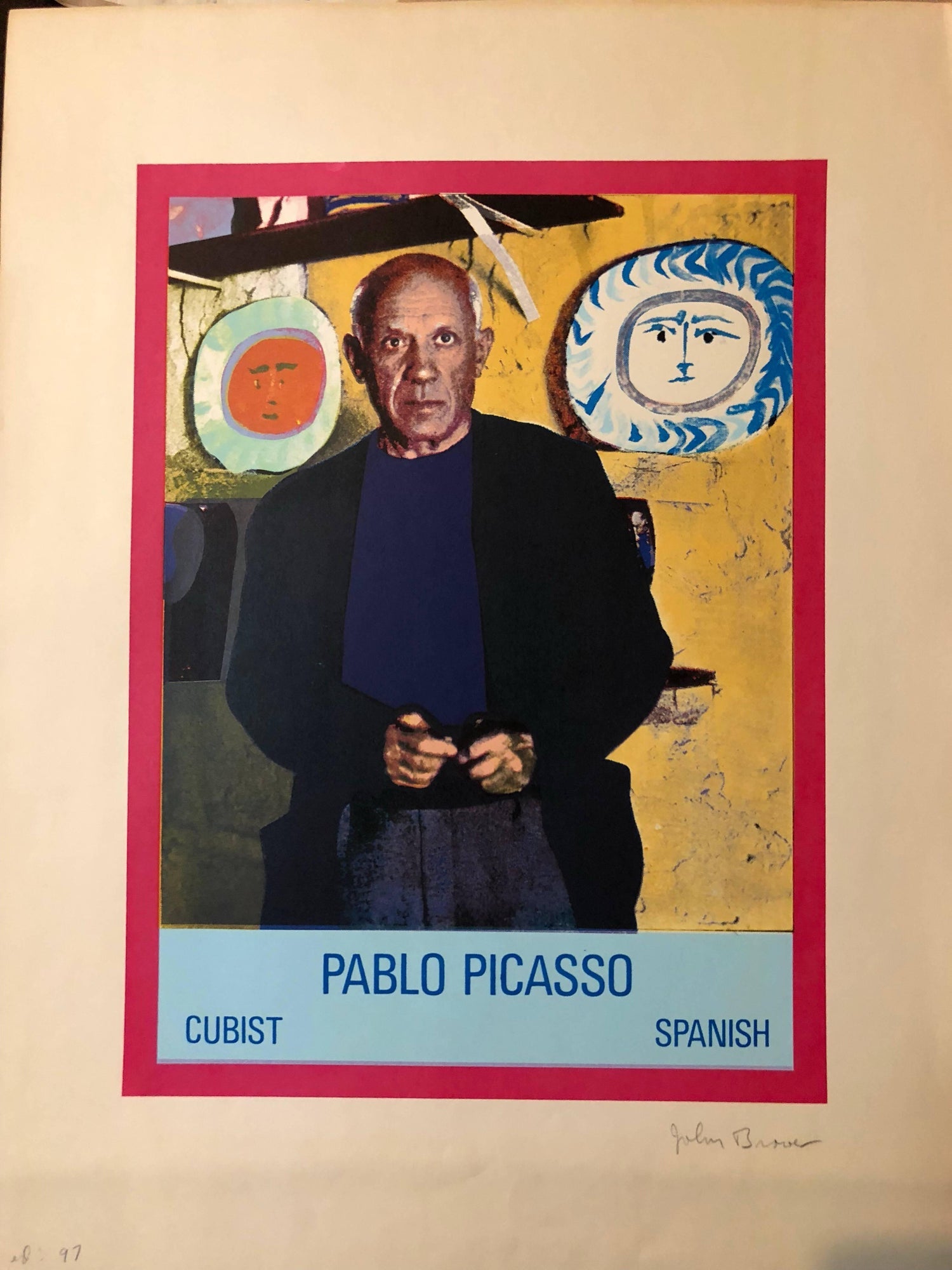 Silver Gelatin Photograph Hand Signed Photo Pablo Picasso Feria Lucien Clergue