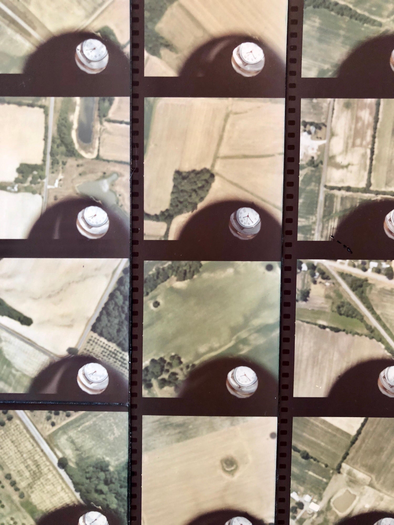 1979 Square Time Indiana, Photo Mosaic Collage Aerial Photograph, Female Aviator