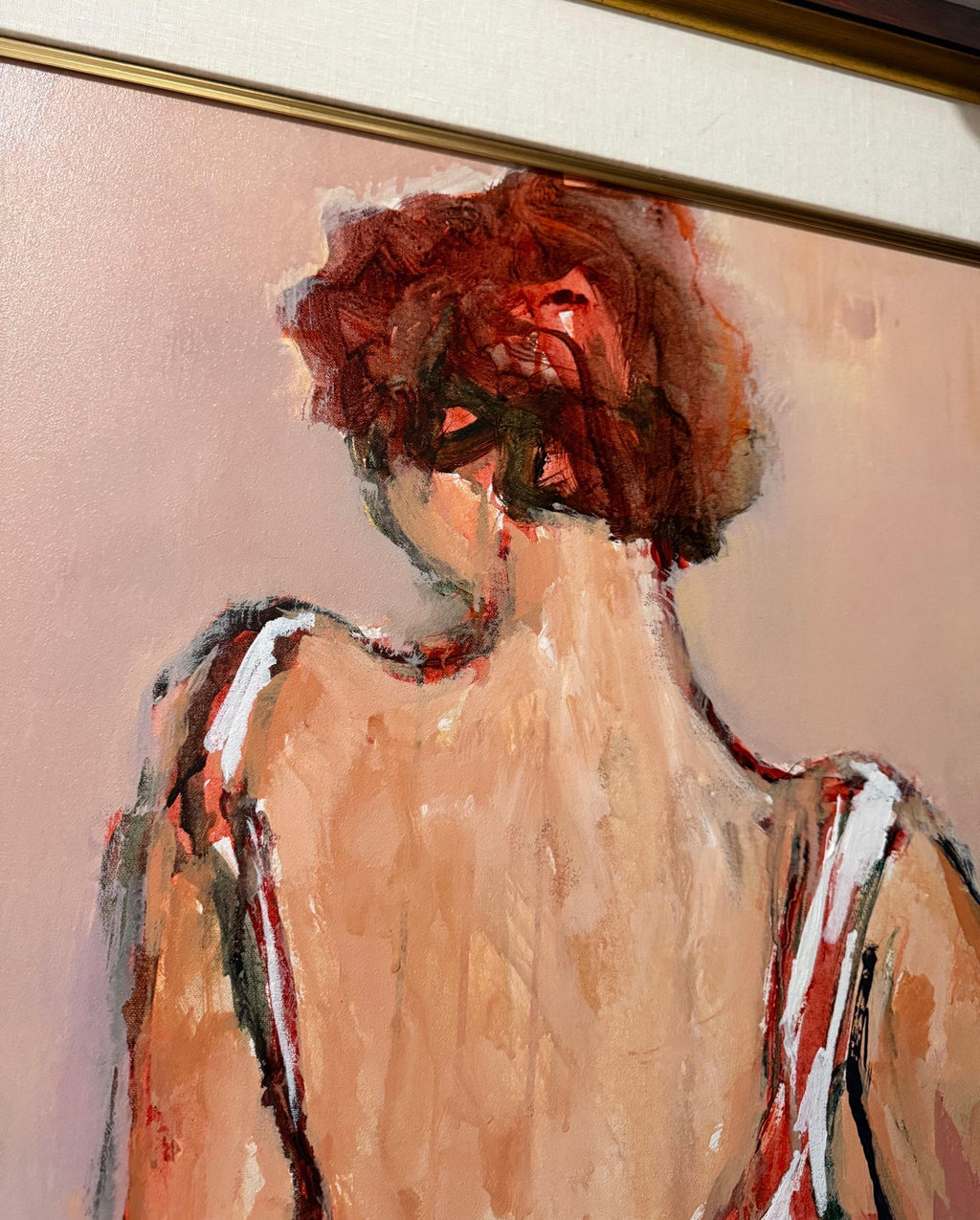 Large Post Impressionist Fauvist Art French Oil Painting Dancer Urbain Huchet