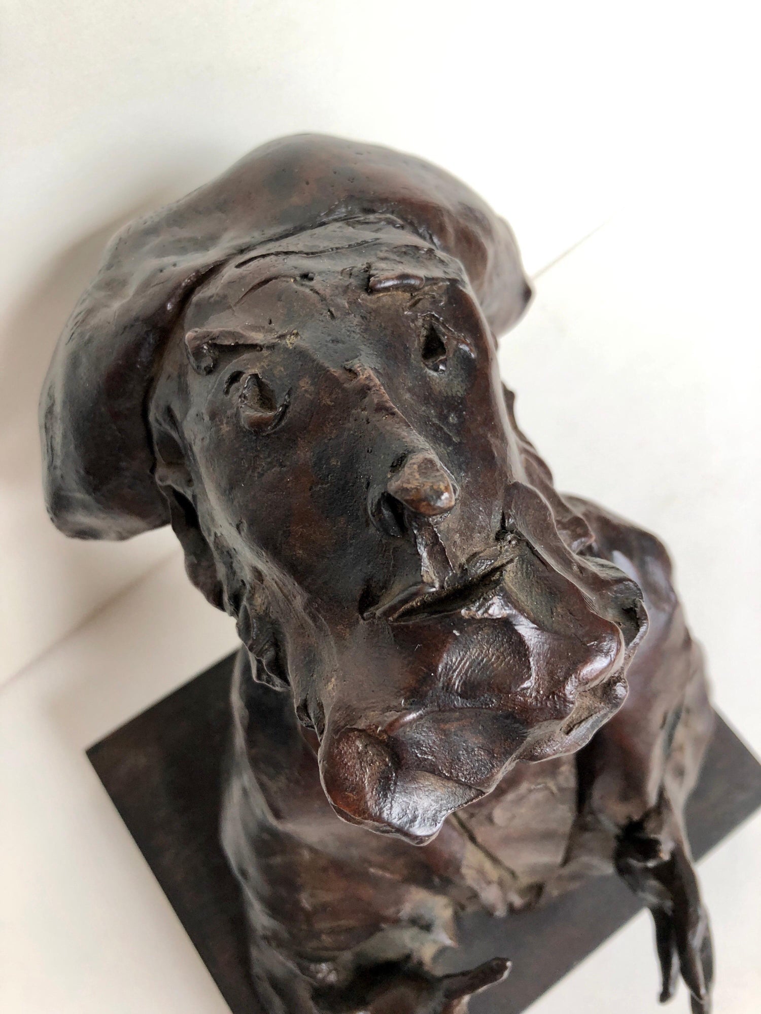 Judaica Bronze Sculpture "Rabbi" Figure Jewish American Boston Figural Modernist