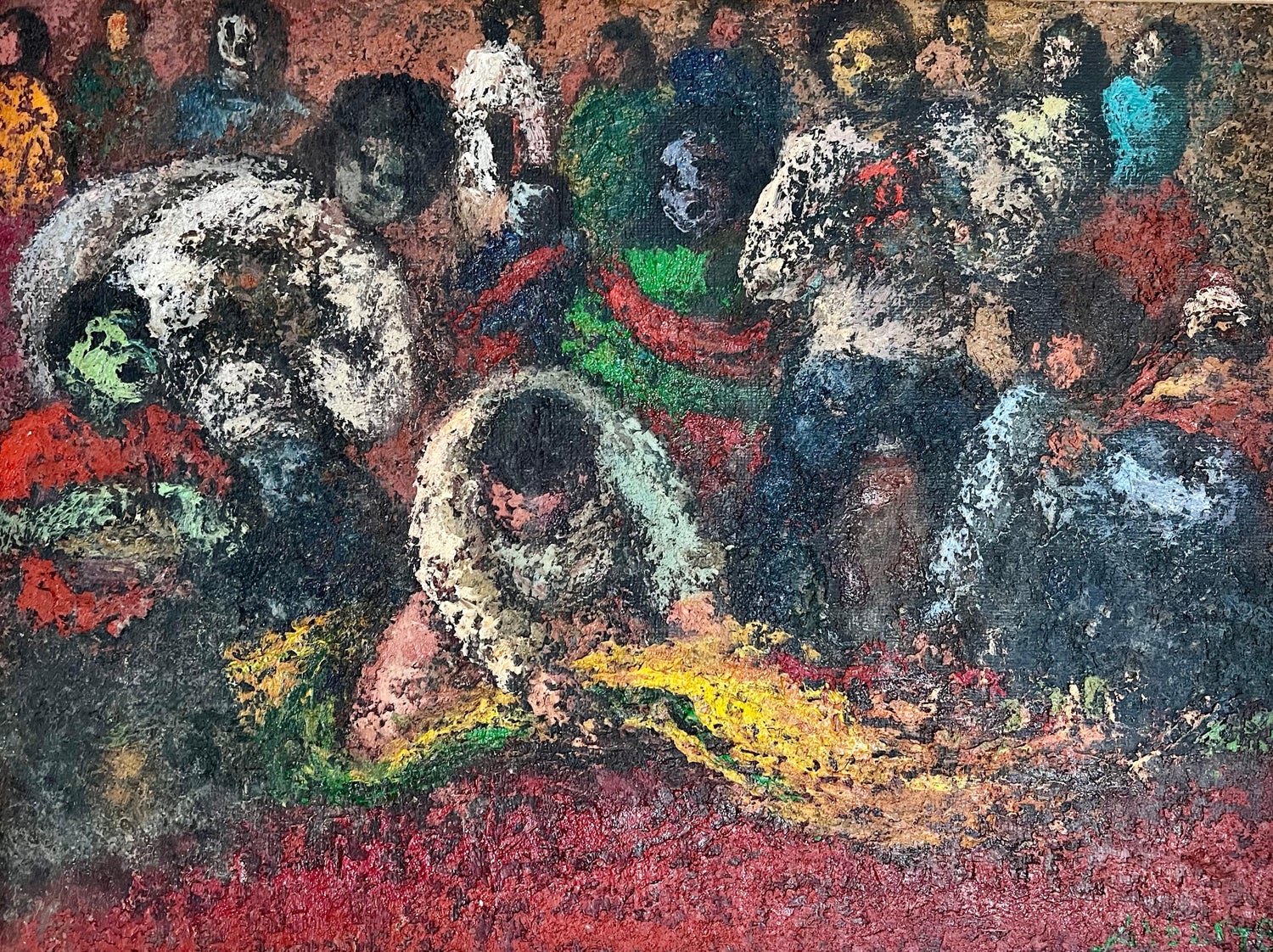 Peruvian Expressionist Oil Painting Miguel Aybar Modernist Latin American Art