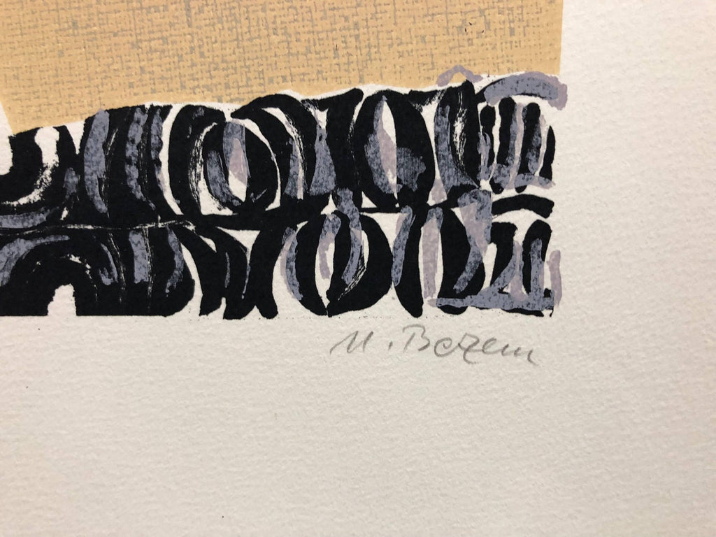 Rare Israeli Surrealist Judaica Abstract Lithograph Naftali Bezem