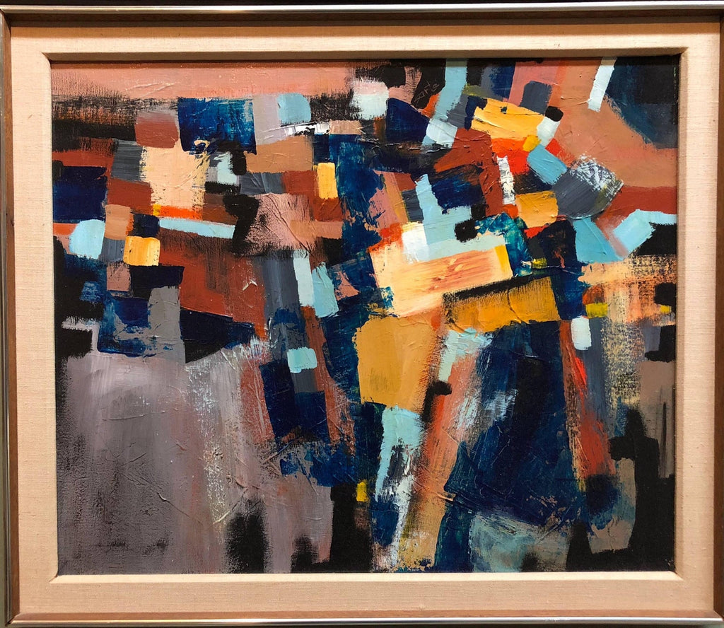 A Glazing Medley, Abstract Expressionist Oil on Canvas Painting