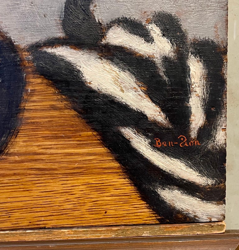 Expressionist Judaica Havdalah Oil Painting Jewish American Modernist Ben Zion