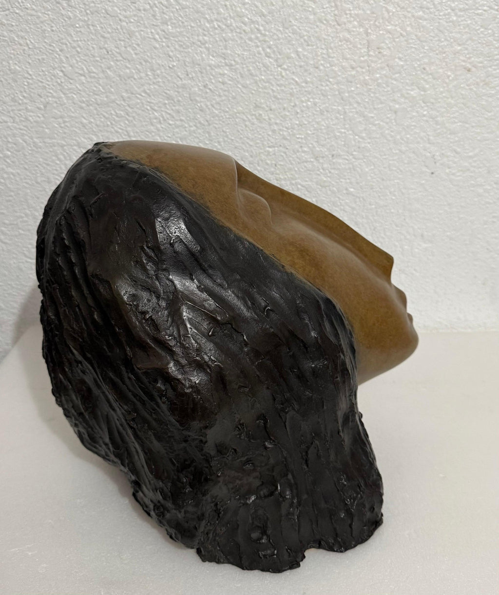 Large Bronze Sculpture Woman Head, After Modigliani, Ruth Bloch Israeli Artist