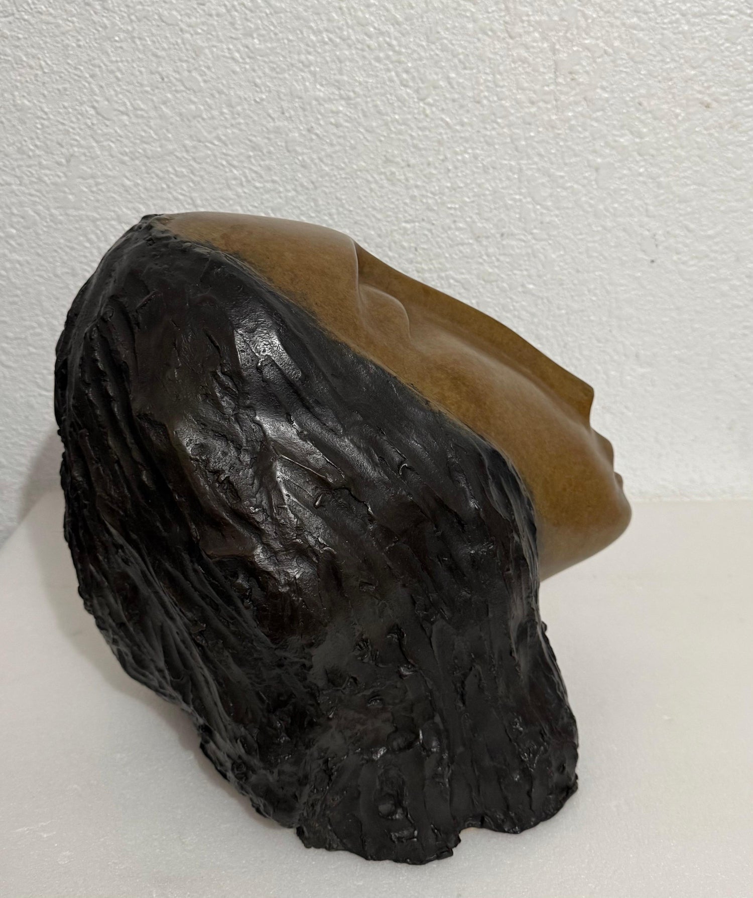 Large Bronze Sculpture Woman Head, After Modigliani, Ruth Bloch Israeli Artist