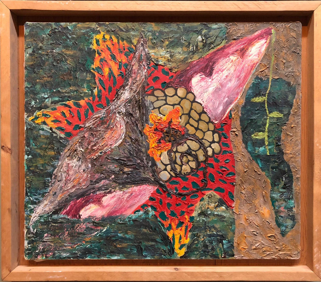 Abstract Vibrant Oil Painting Japanese American Artist Denver Colorado