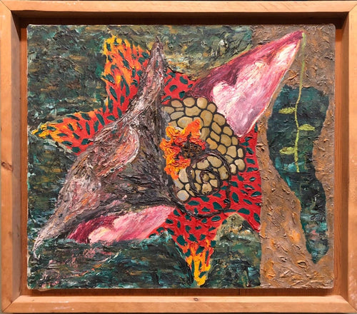 Abstract Vibrant Oil Painting Japanese American Artist Denver Colorado
