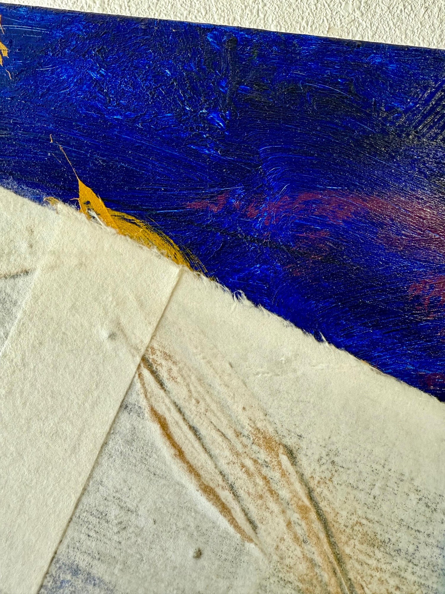 Large Modernist Alexander Liberman Contemporary Mixed Media Painting Svet III