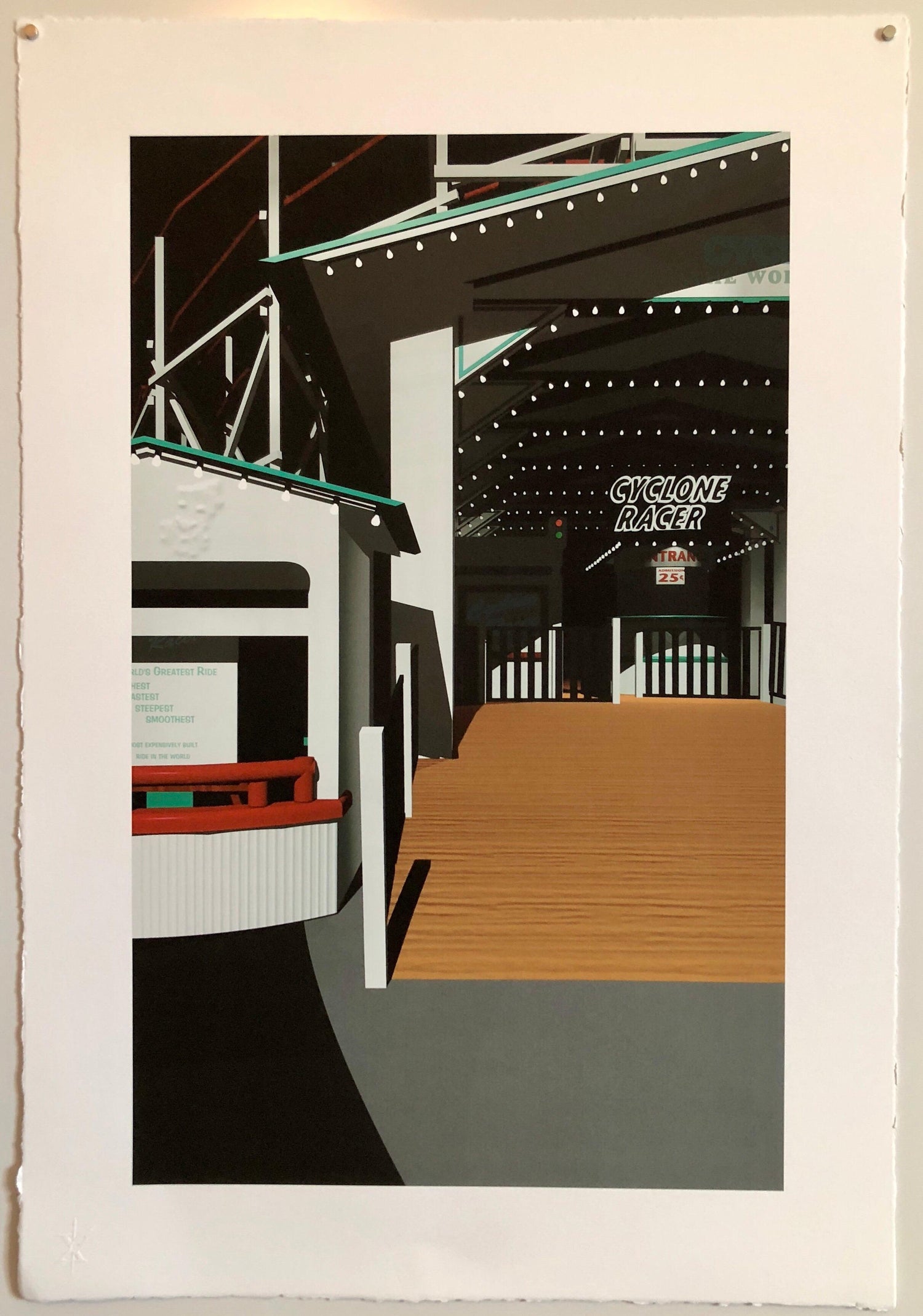 Location Proposal Iris Print Ed. 12 Hand Signed Cyclone Racer (Coney Island, NY)