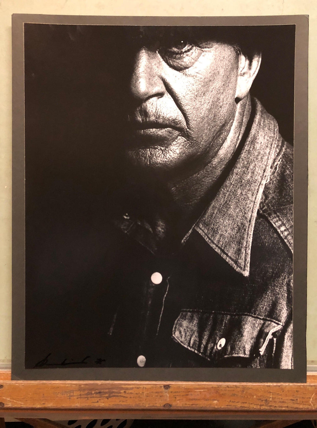 Vintage Silver Gelatin Print Photograph Gary Cooper, His Last Photo, Signed