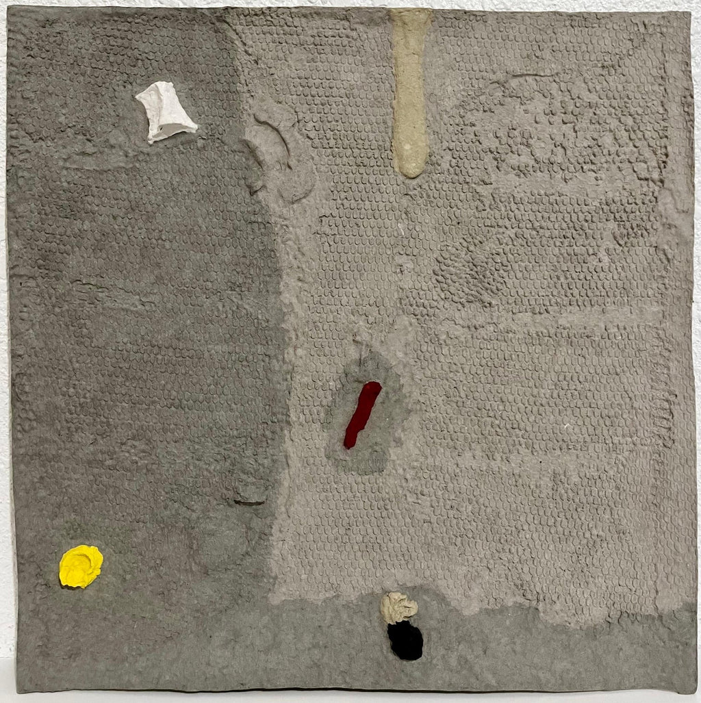 Organic Abstract Cast Paper Sculpture Relief Painting Suzanne Anker