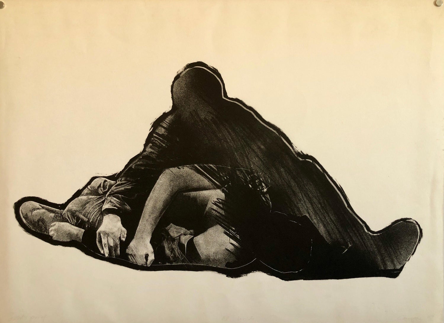 El Herido, 1960's Spanish Avant Garde Political Screenprint Lithograph Signed