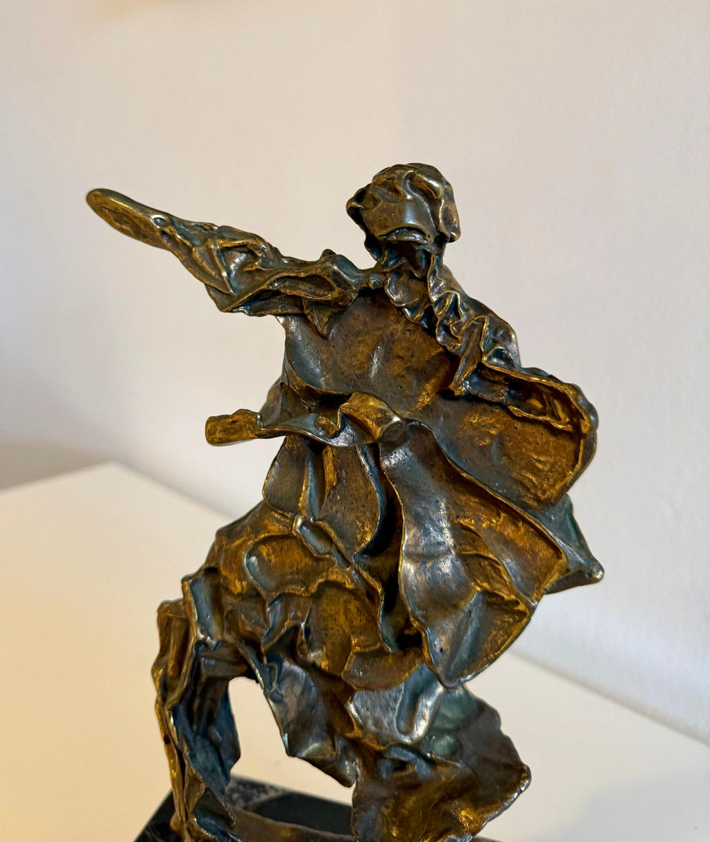 Large Original Surrealist Bronze Marble Sculpture Alma Del Quijote Salvador Dali