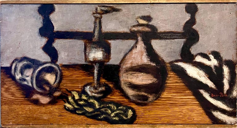 Expressionist Judaica Havdalah Oil Painting Jewish American Modernist Ben Zion
