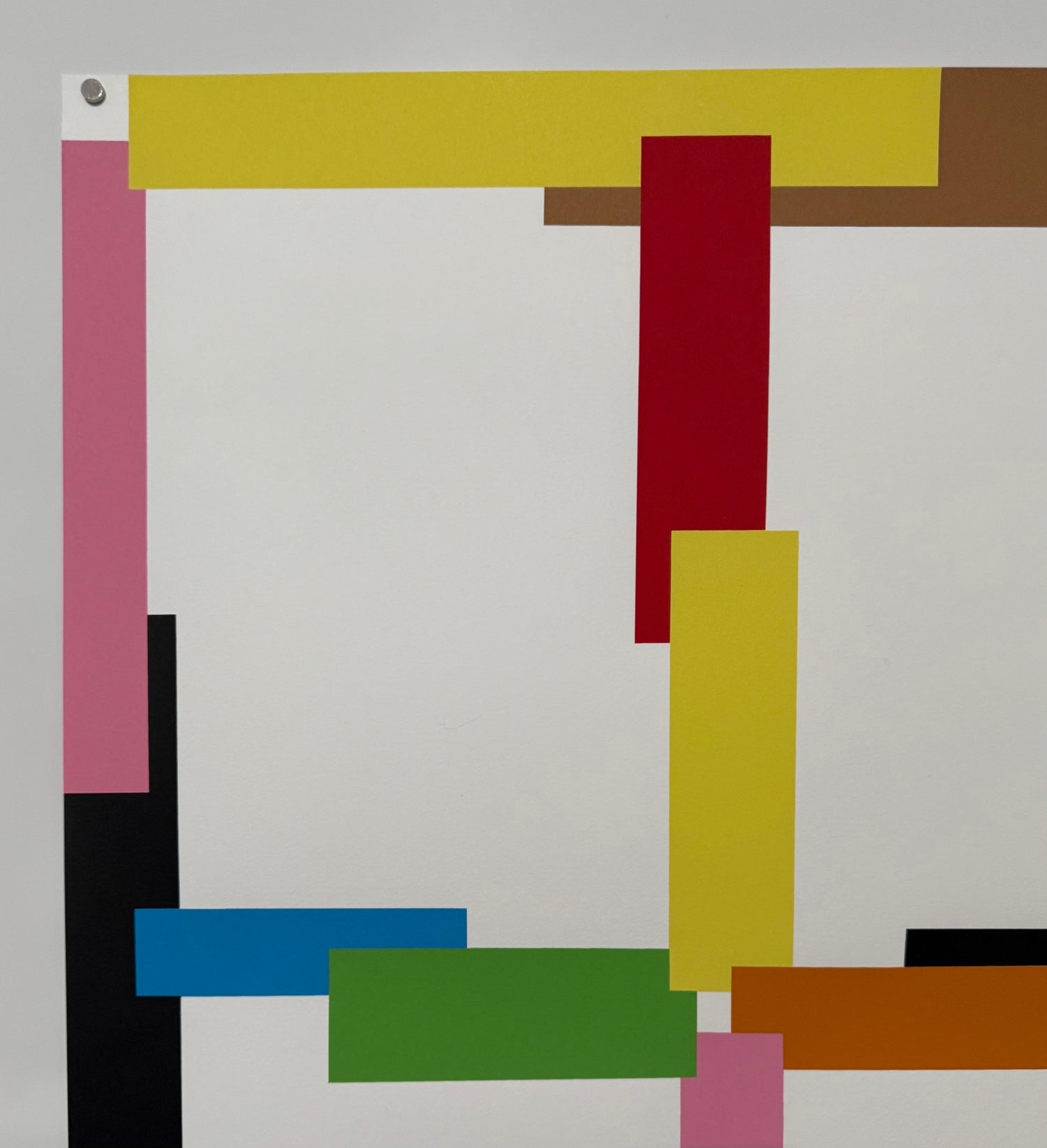 Swiss Contemporary Art Beat Zoderer Abstract Color Constructivist Screenprint