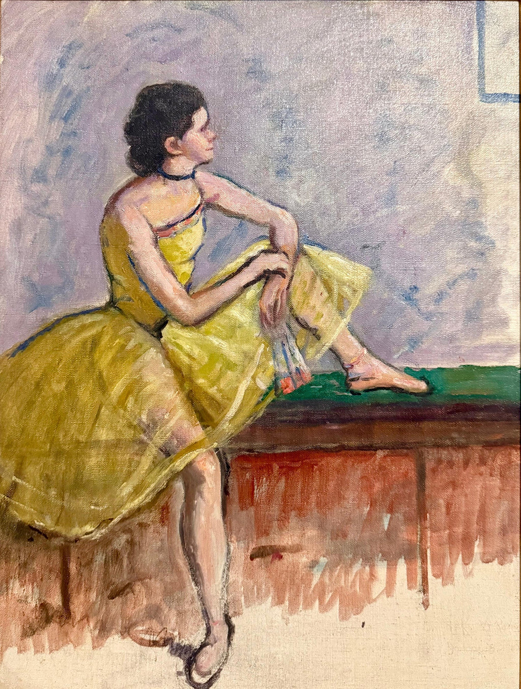 Post Impressionist Ballet Dancer Oil Painting Louis Kronberg French Ballerina