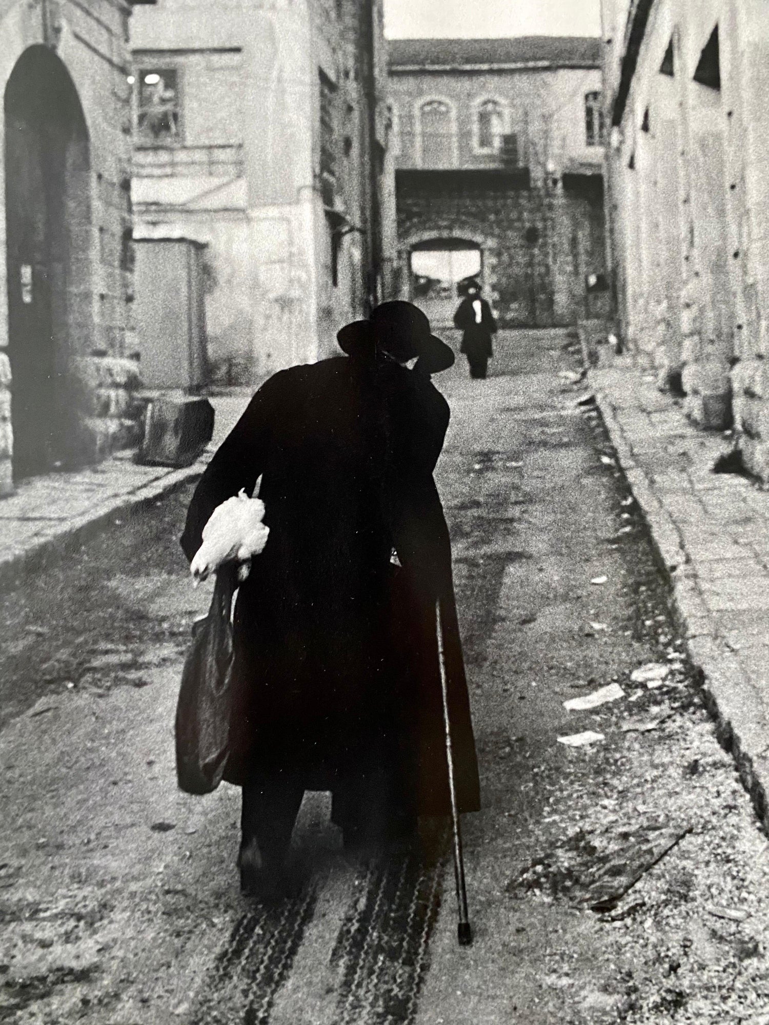 Vintage Silver Gelatin Signed Print Old Jew in Jerusalem Pious Craftsman