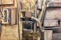Large Mounted Abstract Color Photograph Sculpture Detail