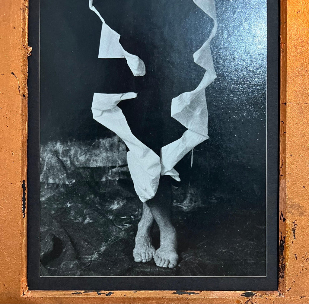 Vintage Silver Gelatin Print Photograph Marcus Leatherdale Shrouded Figure Photo