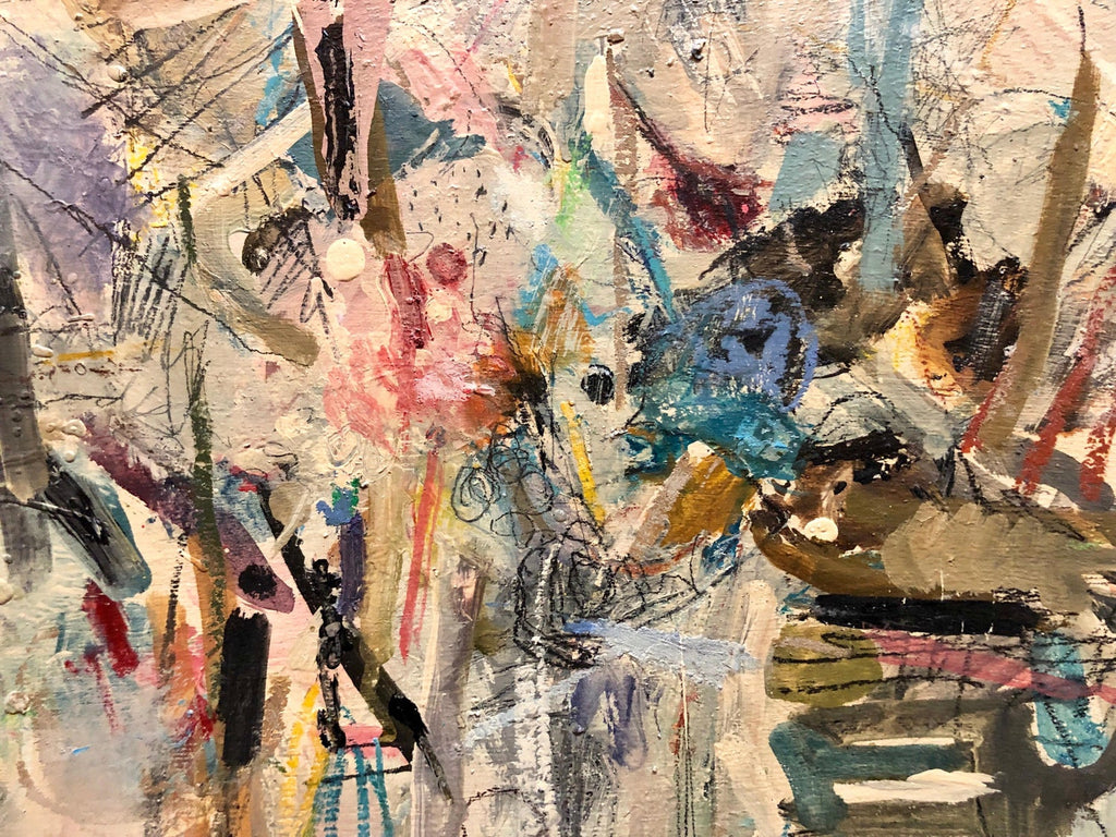 Israeli Modernist Abstract Expressionist Oil Painting