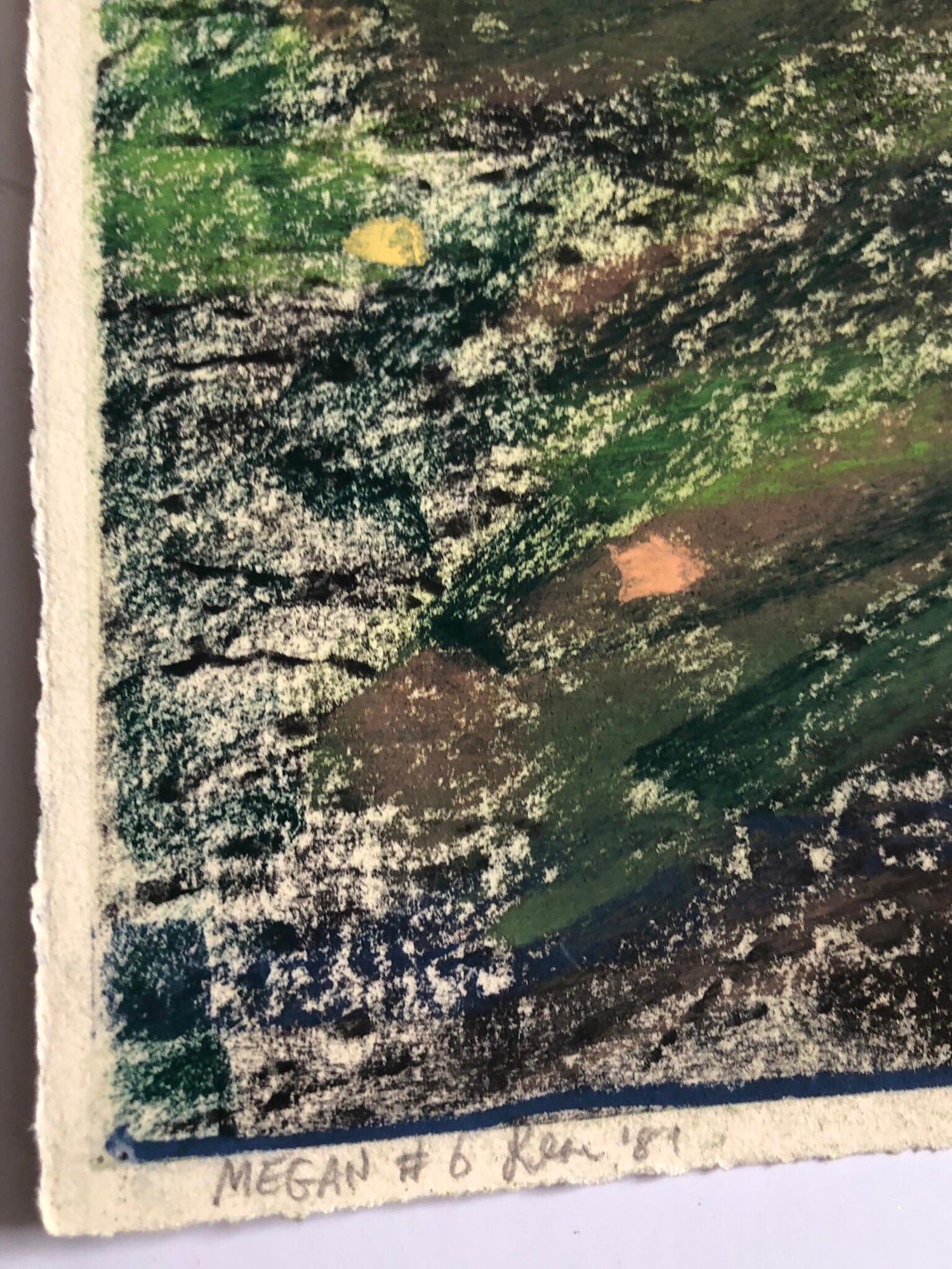 Large Abstract Landscape Pastel Drawing Painting San Francisco Artist, Megan #6
