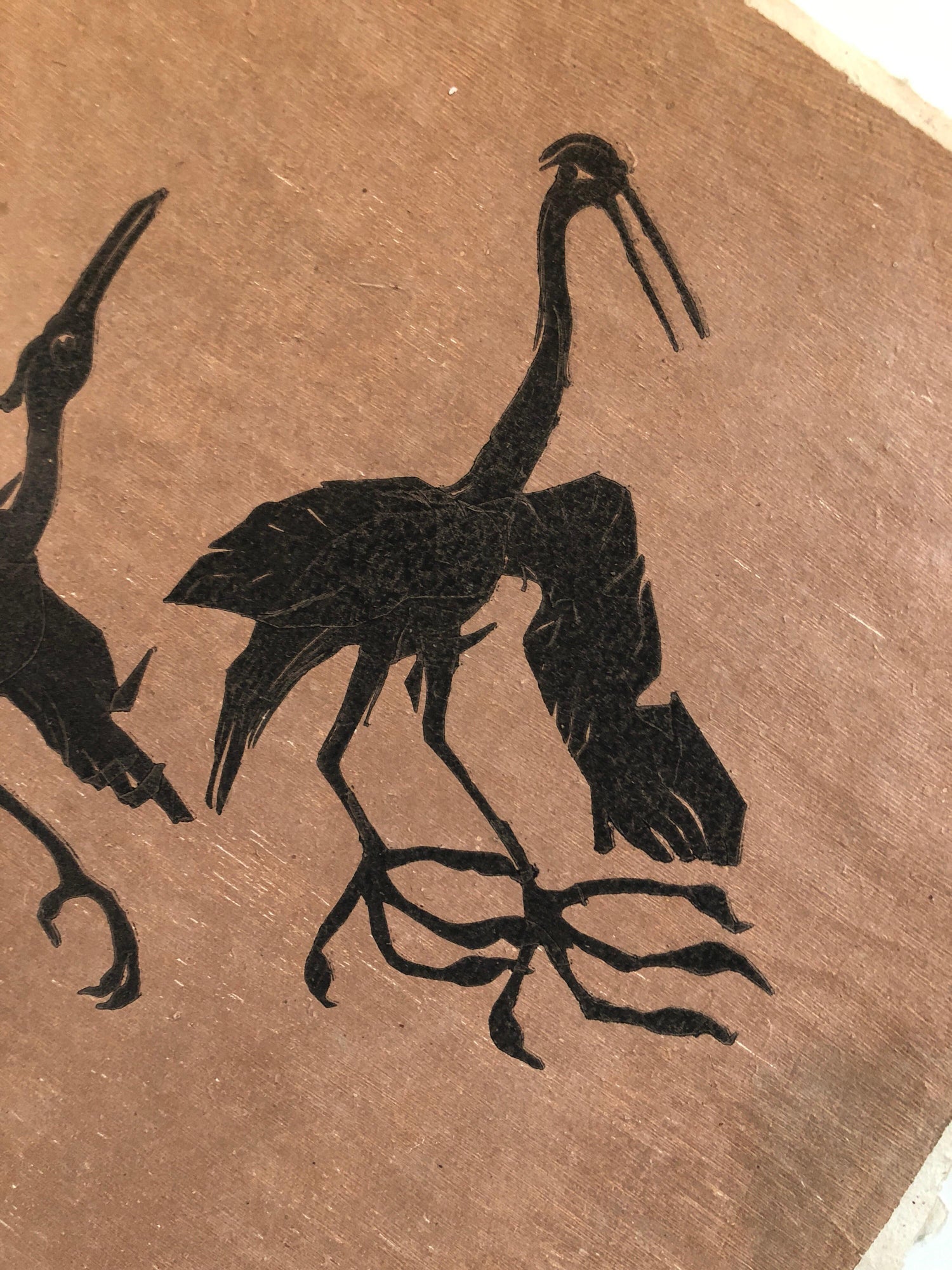 Mexican Modernist Kite Painting, Stencil, Woodcut Print Hand Signed