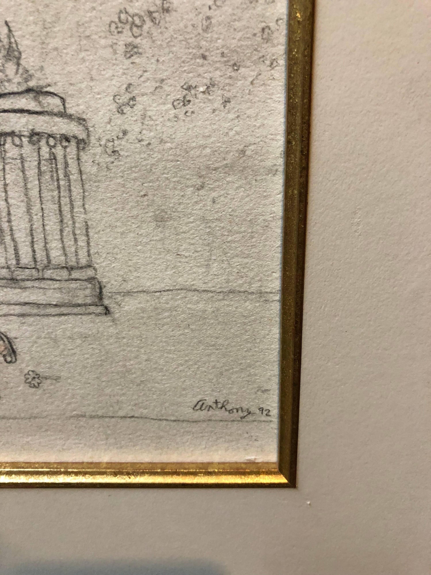 William Anthony 1992 Caricature Drawing Will You Marry Me?