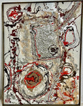 Modernist Persian Iranian Middle Eastern Abstract Fereydoun Assa Oil Painting