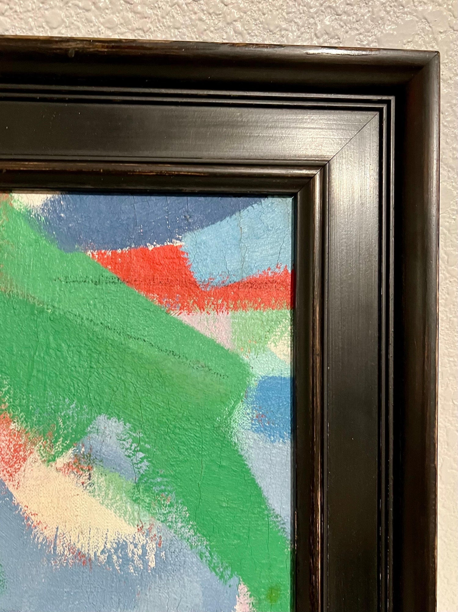Bold German American Abstract Expressionist Color Field Oil Painting Carl Holty