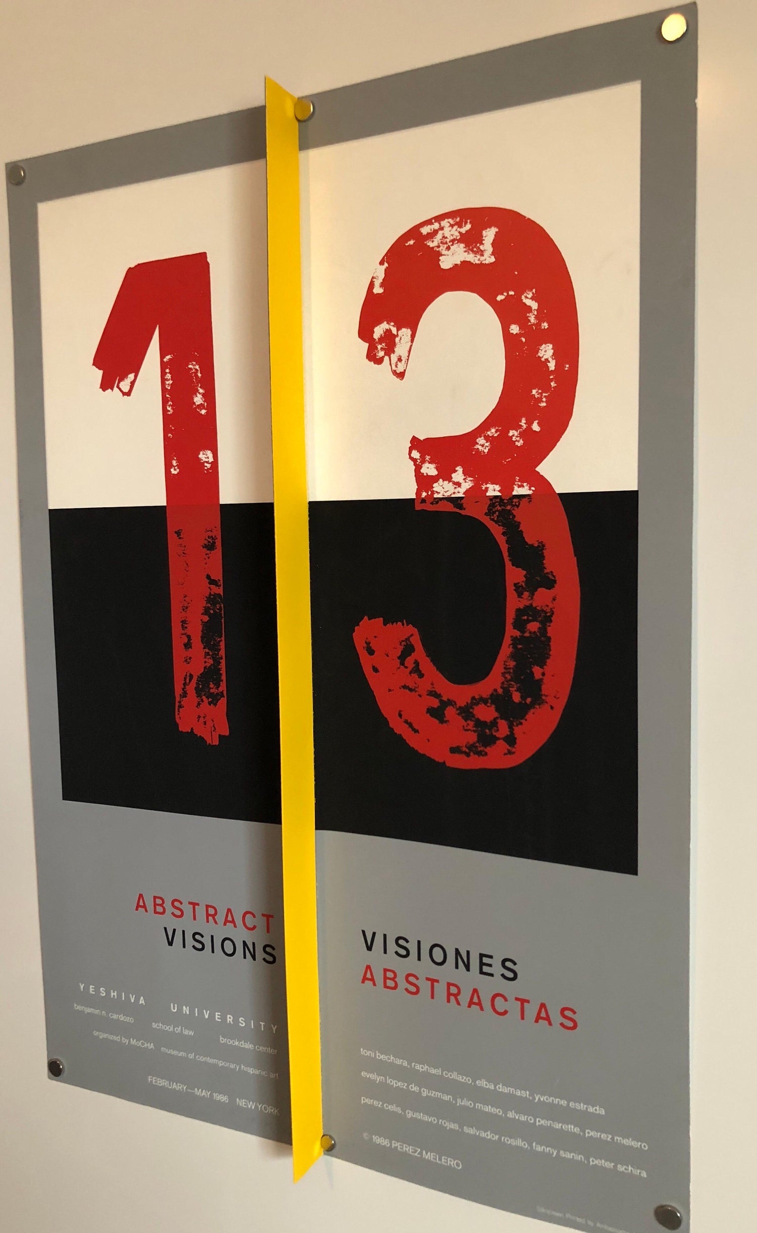 Screen Print Poster Construction "Abstract Visions" Latin American Kinetic Art