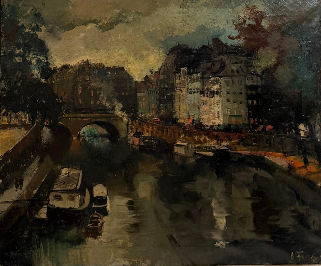Expressionist Oil Painting Paris Scene View Architectural Visionism Olivier Foss