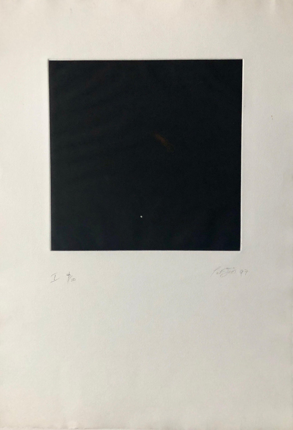 Comet, Outer Space Dark Series Aquatint Etching Color Abstract Expressionist