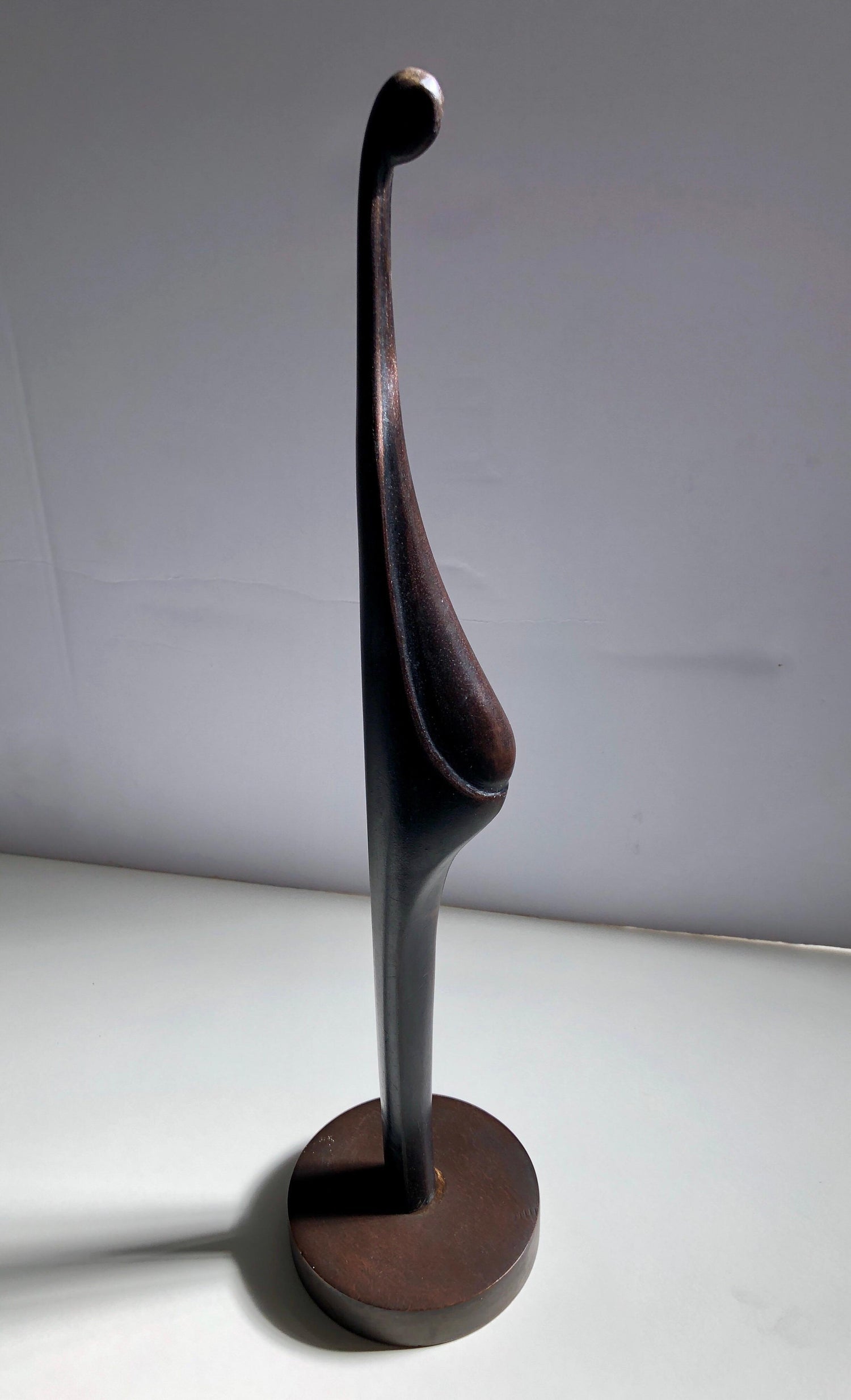 Israeli Bronze Modernist Sculpture Pregnant Woman Abstract Figure Safed, Ein-Hod