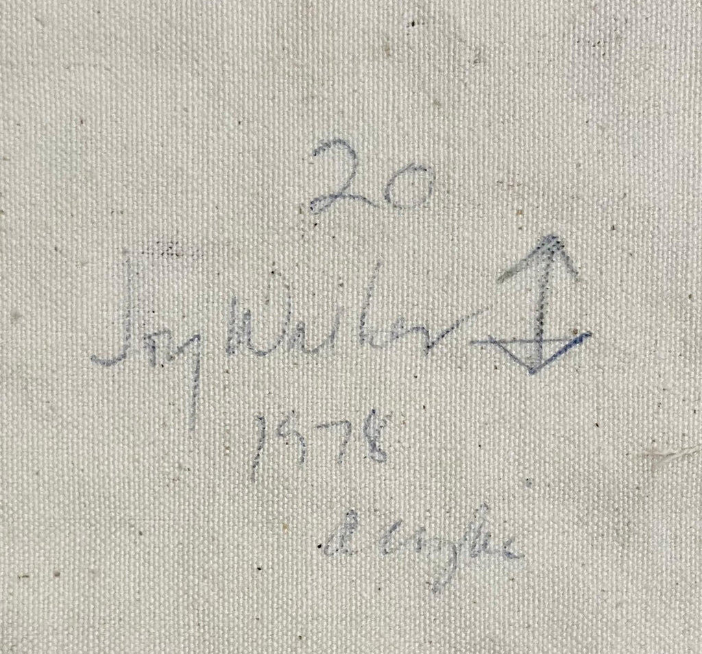 1978 Joy Walker Pattern & Decoration Color Field Abstract Op Art Painting