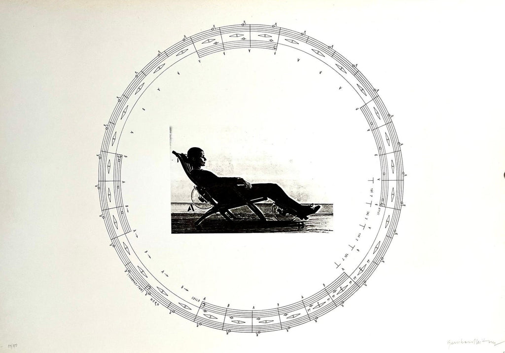 Austrian Sound Space Architect Bernhard Leitner Photo Mechanical Print Signed