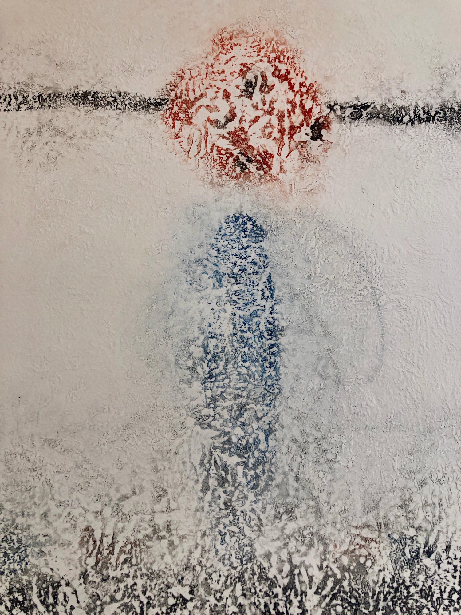 60s American Abstract Expressionist Untitled Abstract Color Composition Etching