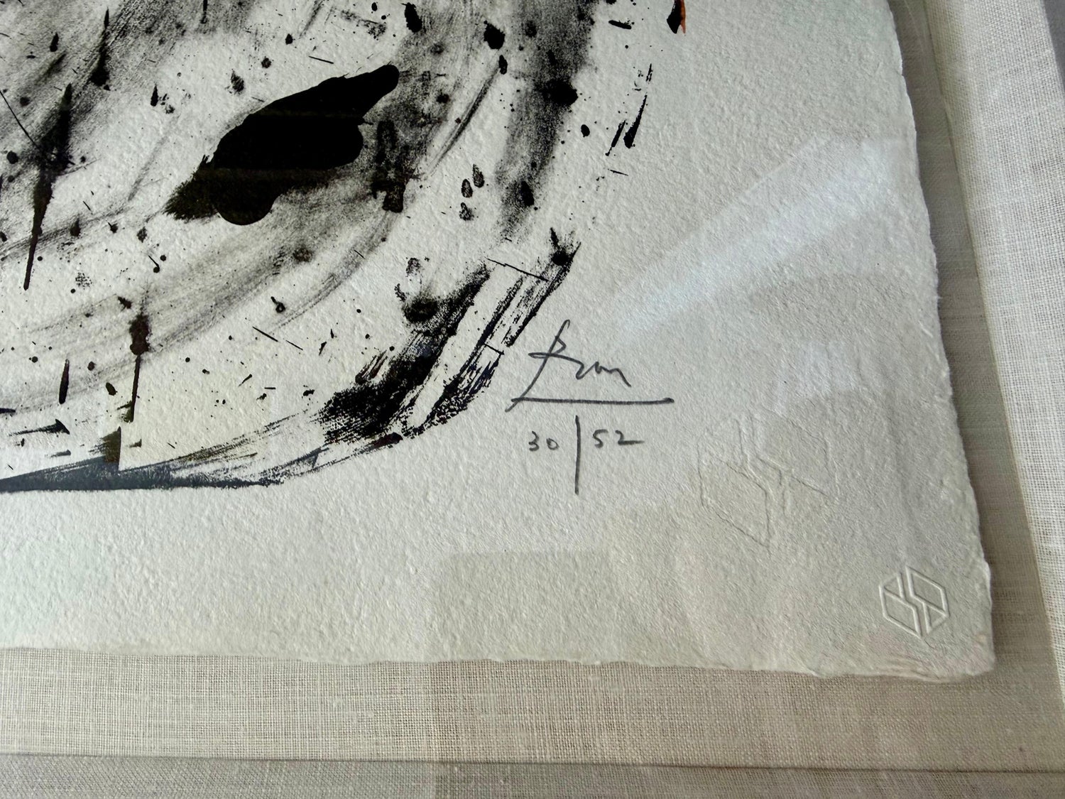 Large Robert Motherwell Lithograph Abstract Expressionist Lament for Lorca 1982