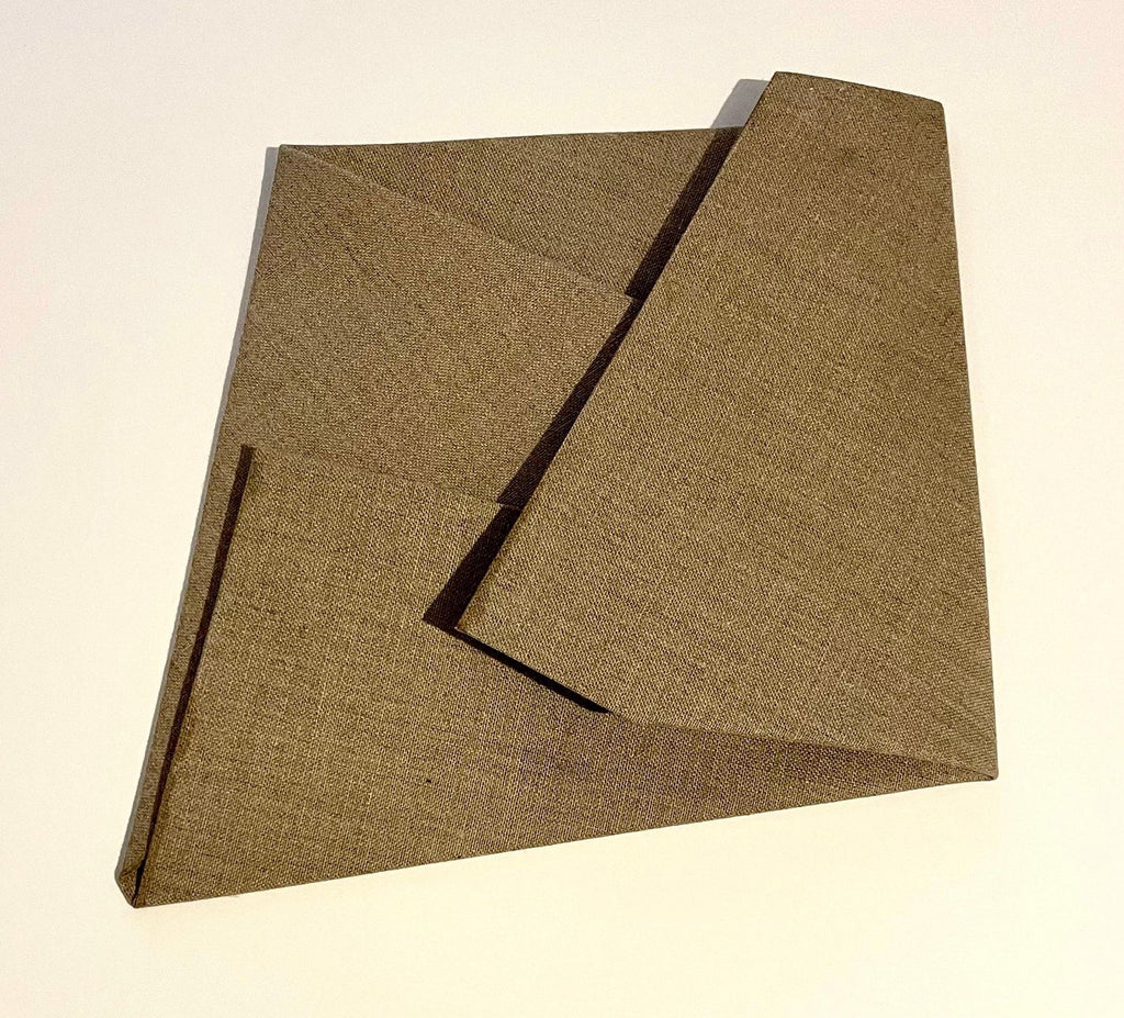 Sebastien de Ganay Folded Linen Abstract Minimalist Unique Sculpture Fabric Wire